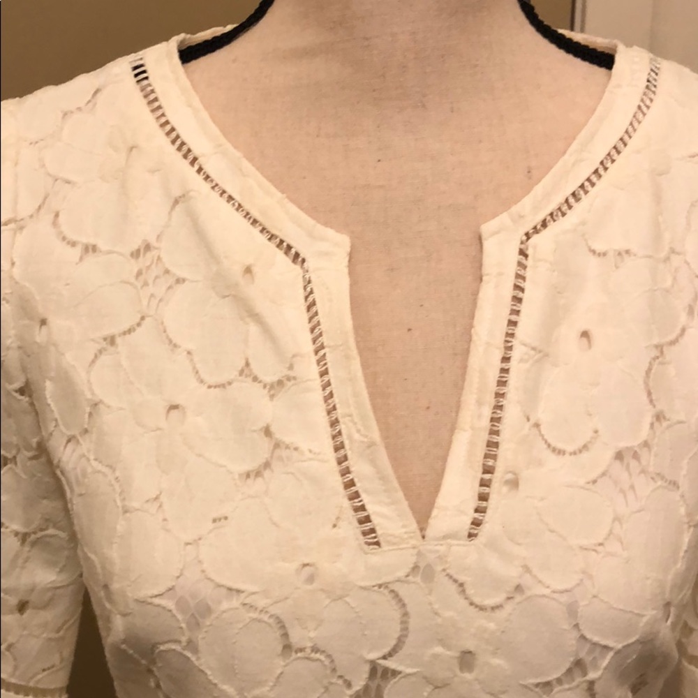 Nordstrom ivory white classy lace dress - Picture 2 of 5